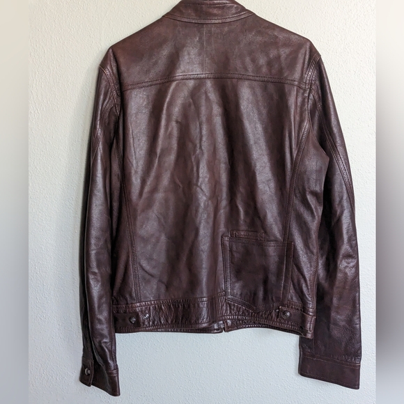 ✅💯VERSACE JEANS COUTURE LEATHER JACKET - Picture 4 of 15